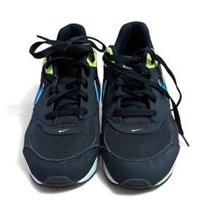 Nike Kids Black and Blue Sneakers with Neon Accents